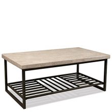 Riverside Capri Coffee Table in Alabaster Travertine