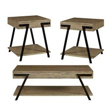 Progressive Furniture 3-pc Coffee Table Set in August Gray