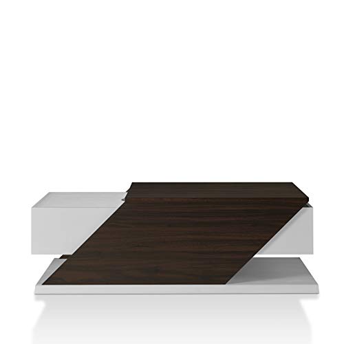 HOMES: Inside + Out Abby Coffee Table, White/Brown