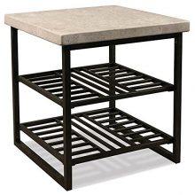 Riverside Furniture Coffee Table with Tubular Metal Slats, Black