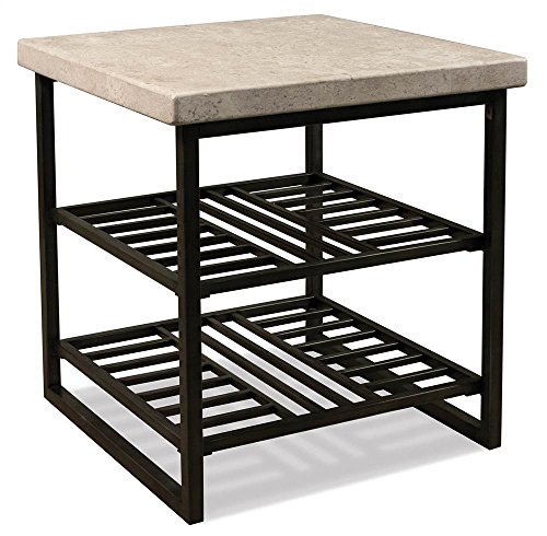 Riverside Furniture Coffee Table with Tubular Metal Slats, Black