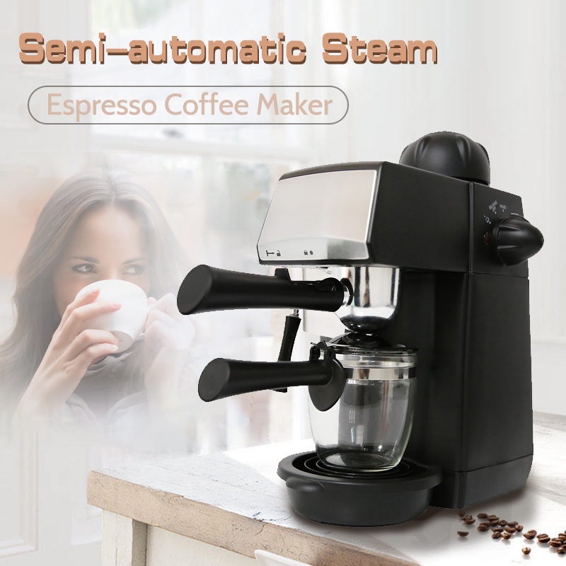240ml SW-CRM2001 Semi-Automatic Steam Type Espresso Coffee Machine Overheat Overvoltage Protection Pause Function Coffee Maker