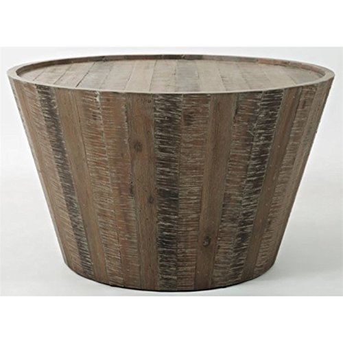 BOWERY HILL Round Coffee Table in Brown