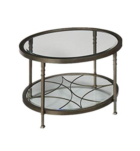Furniture Atrium Metal Round Beveled Glass Coffee