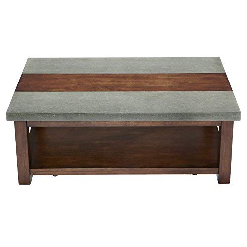 Progressive Furniture Cascade Coffee Table, Nutmeg/Cement