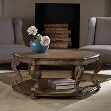 Hexagonal Cocktail Table in Light Oak