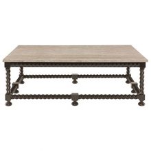 French Country Barley Twist Ebony Coffee Table