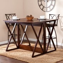 Coffee Counter Table - Seats 2 to 4 - Expresso Wood Finish