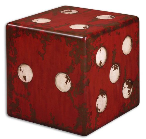 Uttermost Dice Accent Coffee Table, Red