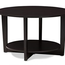 Baxton Studio Alzenau Coffee Table, Wenge Dark Brown