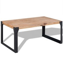 Daonanba Durable Coffee Table Industrial Style