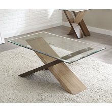 Steve Silver Coffee Table in Natural and Deep Cherry Finish