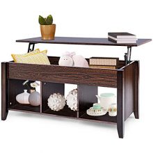 Wood Home Living Room Modern Lift Top Storage Coffee Table