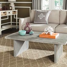 Home Collection Senjo Rouge Rattan Coffee Table, Gray