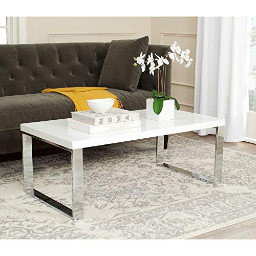 Rockford White and Chrome Coffee Table