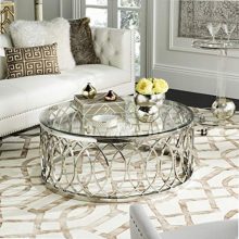 April Glass Top Coffee Table, Chrome
