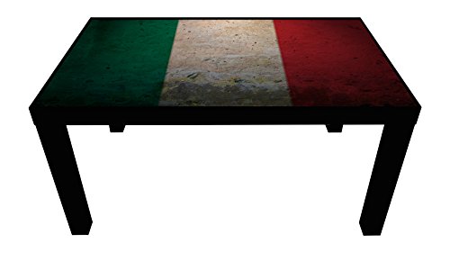 Probest Italy Flag Coffee Table, Flag Coffee Table