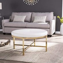 Southern Enterprises Rachel Ottoman Coffee Table, Gold