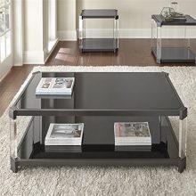 Steve Silver Newton Coffee Table with Casters in Black