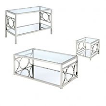 PC Champagne O-Ring Frame Coffee Table Set