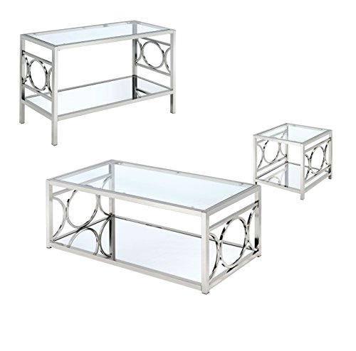 PC Champagne O-Ring Frame Coffee Table Set