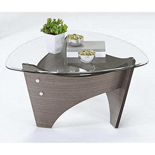 Progressive Furniture Round Coffee Table in Gray Walnut Finish