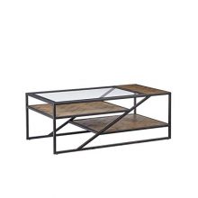 Progressive Furniture Rectangular Coffee Table in Fir Parquet