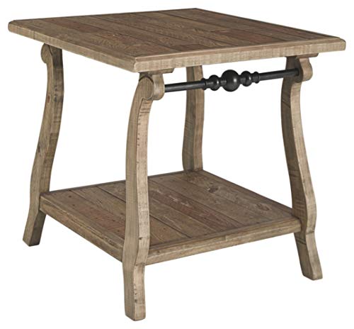 Dazzelton Casual Rectangular End Table - Two-tone