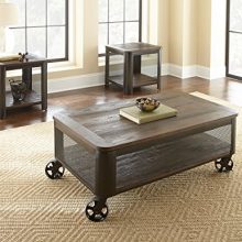 Steve Silver Barrow Lift Top Coffee Table with Casters in Mocha