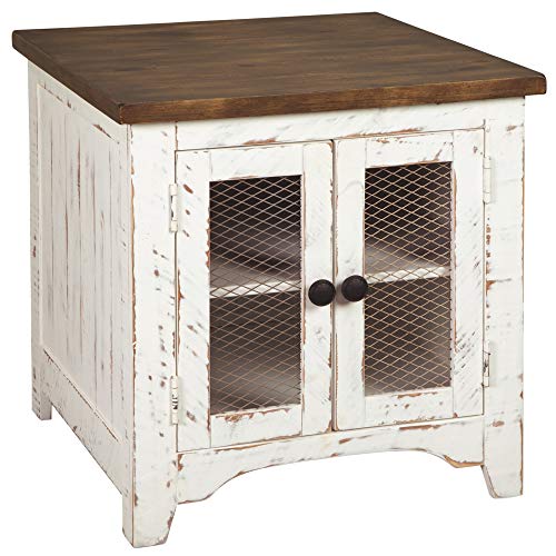 Signature Design by Ashley Wystfield End Table, White/Brown