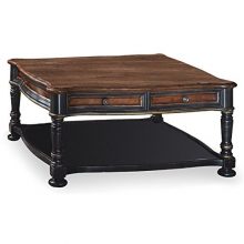 Preston Ridge Square Coffee Table in Black & Cherry
