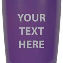 Personalized Add Your Custom Text Insulated Tumbler 20 Oz Coffee Mug Customizable (Purple)