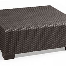 Keter Salta Coffee Table Modern All Weather Outdoor Patio Garden Backyard Furniture, Rich Brown
