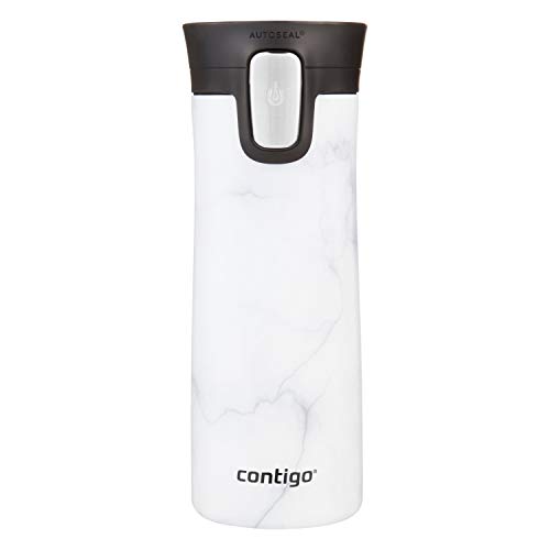 Contigo Stainless Steel Coffee Couture AUTOSEAL Vacuum-Insulated Travel Mug, 14 oz, Whte Marble