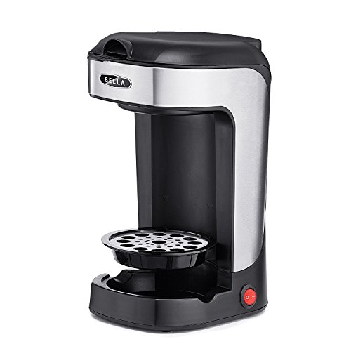 BELLA 14436 One Scoop One Cup Coffee Maker, Black and Stainless Steel