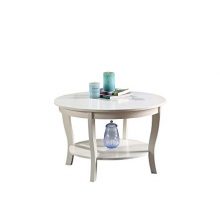 Convenience Concepts 501482W American Heritage Round Coffee Table, White
