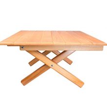 Simple Setup Short Table All-Purpose Use and Portability - Beach, Picnic, Camp, Or Patio Table - All Wood Strong Table (Height 10")