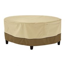 Classic Accessories Veranda Round Patio Ottoman/Coffee Table Cover, Large