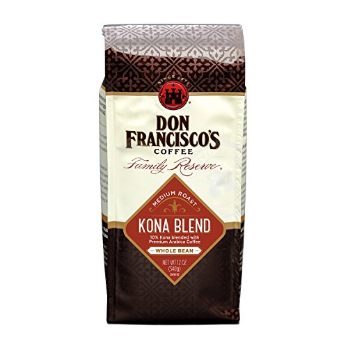 Don Francisco's Kona Blend Whole Bean Coffee, 100% Arabica , Medium Roast (12 Ounce Bag)