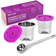 Reusable K Cups for Keurig 2.0 & 1.0 Brewers, Universal Refillable Coffee Filter Keurig Filter with Stainless Steel Mesh Filter, Eco Friendly (2 Pack +1 Scoop)