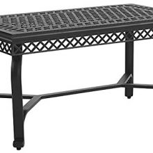 Crosley Furniture CO6203-BK Palermo Outdoor Aluminum Coffee Table, Black