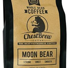 Chestbrew Whole Bean Coffee. Strong Dark Roast Vietnamese Coffee - Moon Bear Premium 20 Ounce Bag