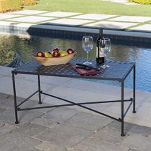 Kent Outdoor Black Iron Coffee Table