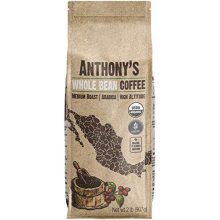 Anthony's Organic Whole Bean Coffee, 2lbs, Mexican Altura Arabica Beans, Medium Roast, Batch Tested Gluten Free