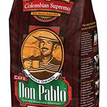 2LB Cafe Don Pablo Gourmet Coffee Colombian Supremo - Medium-Dark Roast Coffee - Whole Bean Coffee - 2 Pound (2 lb) Bag