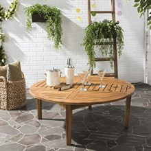 Safavieh Outdoor Collection Danville Teak Brown Round Table