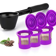 Maxware Coffee Scoop for Refillable Capsules, K Cup Filter, Keurig Reusable Filters With 3 Refillable K Cup Filters