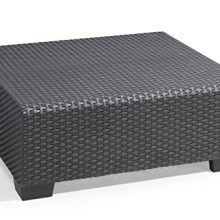 Keter Salta Coffee Table Modern All Weather Outdoor Patio Garden Backyard Furniture, Cool Graphite
