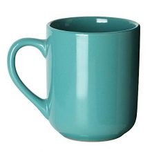 CeramicHome 12oz Porcelain Mugs,Coffee Mug,Stoneware Teal Mug,Drinking Cups (Teal Blue)