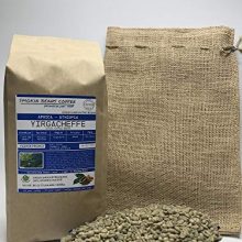 5 Pounds - African - Ethiopia Yirgacheffe - Unroasted Arabica Green Coffee Beans - Varietal Ethiopian Heirloom - Drying/Milling Process Washed SunDried - Unique Distinctive Taste - Includes Burlap Bag